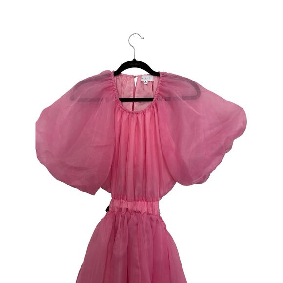 MABLE Babydoll RUFFLE BABYDOLL Mini Dress Size M Pink - Picture 5 of 10